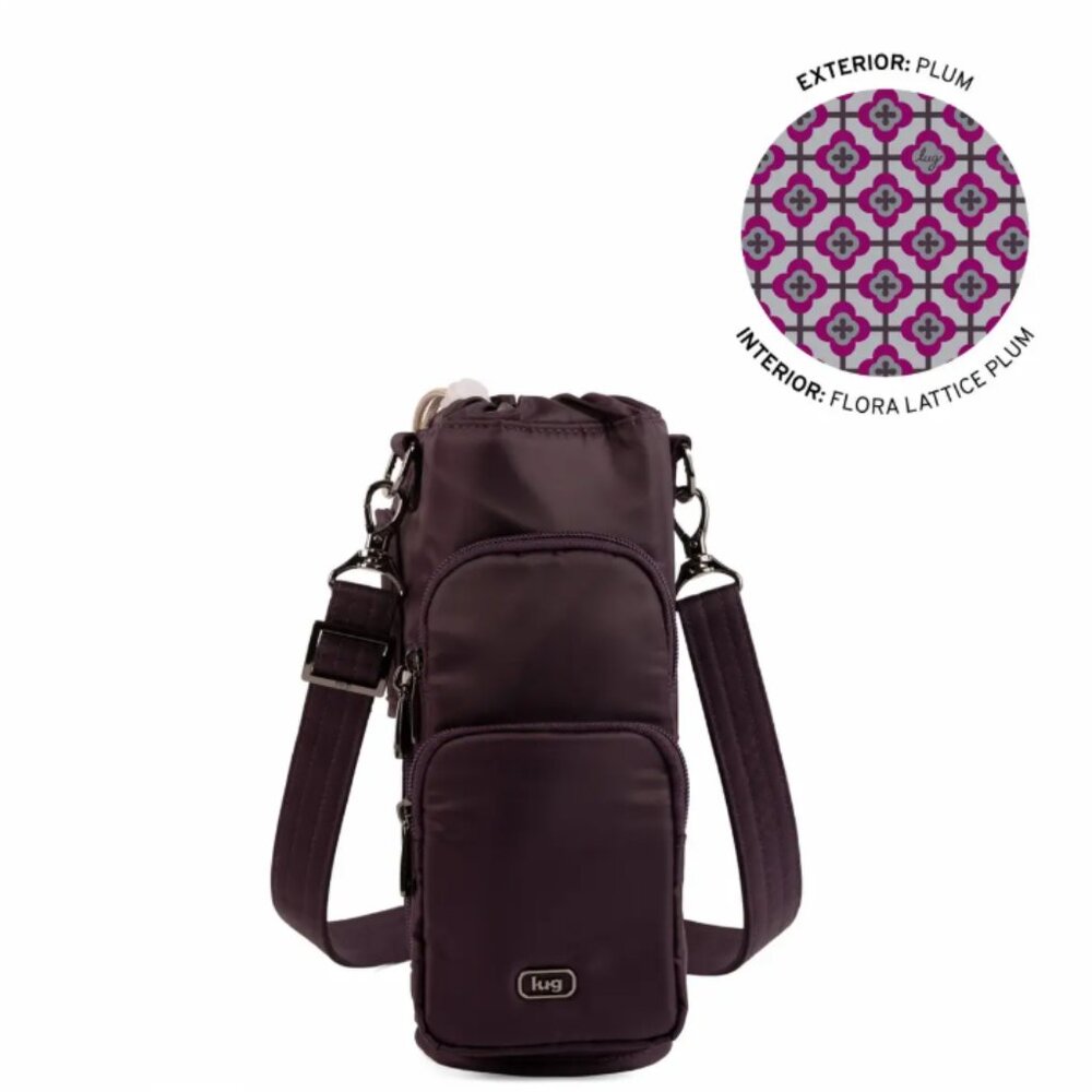 Brand New Lug Huggie XL Crossbody Bottle Holder in Plum